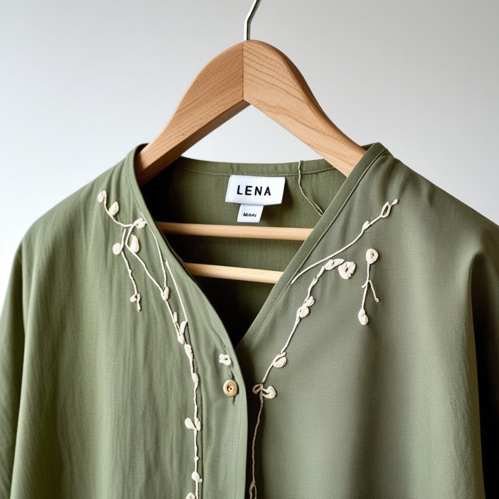 🍃 Tea Leaf Shirt — “Quiet Earth”