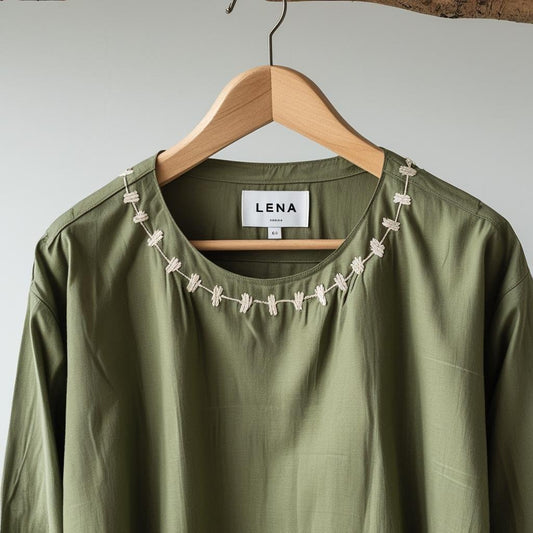 🍃 Tea Leaf Shirt — “Quiet Earth”